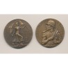Médaille - Lot 2 Médailles - 4e Siège 1945 La Rochelle - Résistance et Libération - bronze - 50mm - WWII