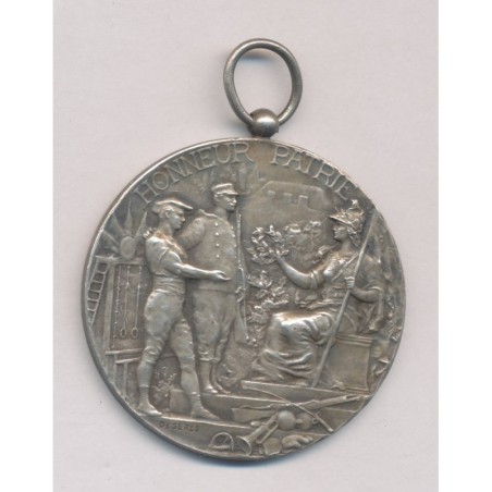 Médaille - Honneur Patrie - gravé Marans 1912 - bronze argenté - 41mm - TTB+