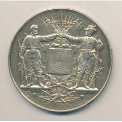 Médaille - Concours de tir - Agen 1888 - vermeil 88g - TB/TB+