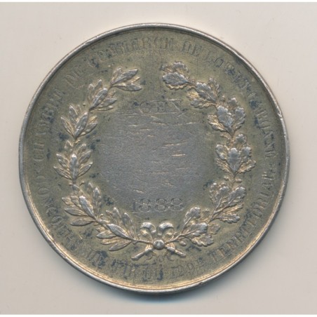 Médaille - Concours de tir - Agen 1888 - vermeil 88g - TB/TB+