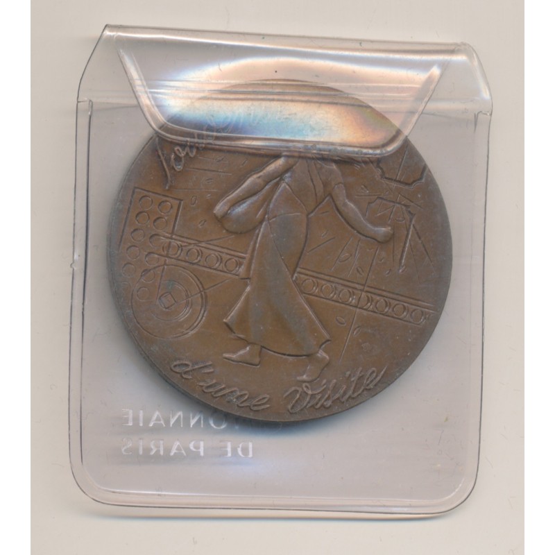 Médaille - Visite Monnaie de Paris - Etablissement de Pessac - 41mm - avec pochette - bronze