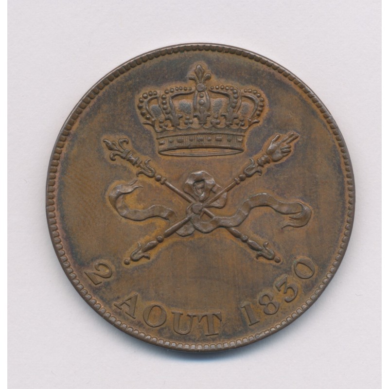 Module de 5 Francs - Henri V - 2 aout 1830 - bronze - SUP+