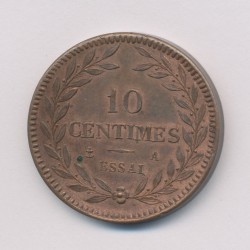 Charles X - Essai 10 Centimes - tranche lisse - Non daté - cuivre - SPL 2