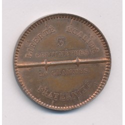 Essai de Décime - 1848 par Rogat - 3 Centimetre/20 grammes - cuivre - SPL 2