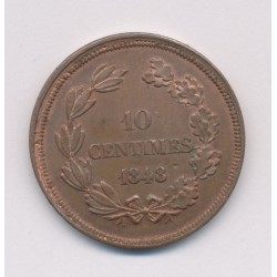 10 Centimes Essai - 1848 Gayrard - Variété de revers - cuivre - SPL 2