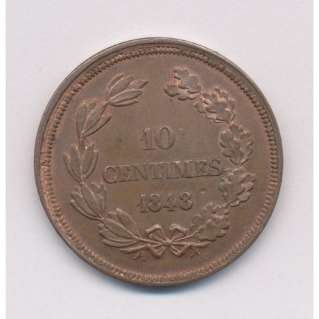 10 Centimes Essai - 1848 Gayrard - Variété de revers - cuivre - SPL