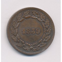 Essai - Module Décime - 1839 - Louis XIII - bronze - SUP 2