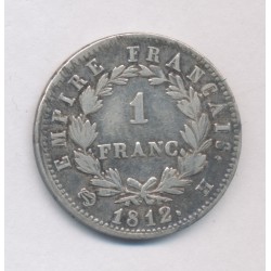 Napoléon empereur - 1 Franc - 1812 H La rochelle - TB+ 2