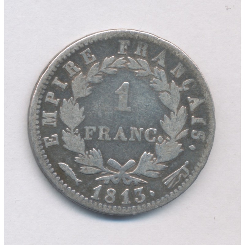 Napoléon empereur - 1 Franc - 1813 Utrecht - TB