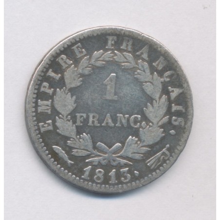 Napoléon empereur - 1 Franc - 1813 Utrecht - TB
