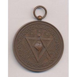 Médaille - Congrès Maçonnique 1889 - Grand orient de france - bronze 51mm - SUP