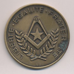 Médaille - Les Élus Saint Etienne - Grand orient de France - 1828-1978 - bronze 60mm - SUP