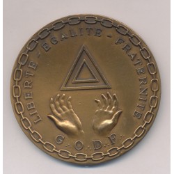 Médaille - Centenaire des lois scolaires - 1881-1981 - GODF - bronze 61mm - SUP 2