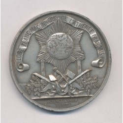 Médaille - Loge maçonnique L'Athénée Français - Refrappe 20e - argent - SUP