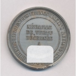 Médaille - Loge maçonnique L'Athénée Français - Refrappe 20e - argent - SUP 2