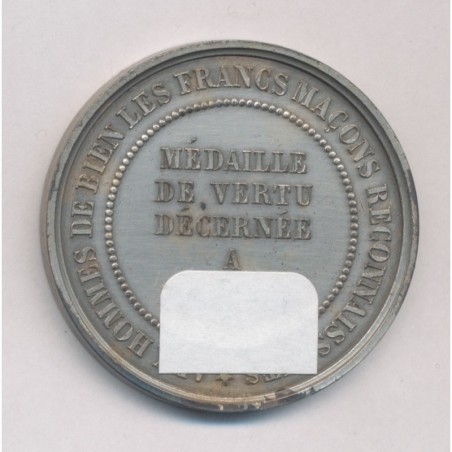 Médaille - Loge maçonnique L'Athénée Français - Refrappe 20e - argent - SUP