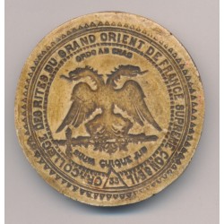 Reproduction sceau maçonnique - Grand collège des rites en Français - GODF - uniface 53mm - TTB