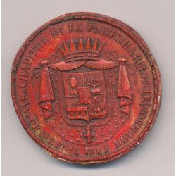 Reproduction sceau maçonnique - Chapitre de la parfaite harmonie - St Denis - uniface 48mm - TTB+