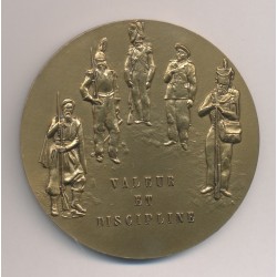Médaille - Le prince président Louis-Napoléon crée la médaille militaire - 1852 - bronze 71mm - TTB+ 2
