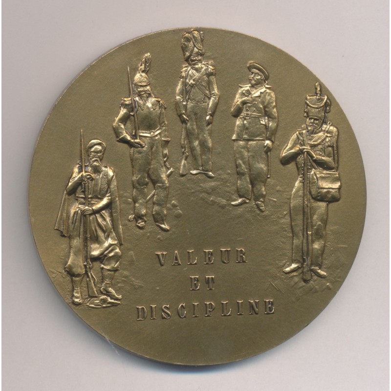 Médaille - Le prince président Louis-Napoléon crée la médaille militaire - 1852 - bronze 71mm - TTB+
