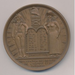 Médaille - Déclaration des droits de l'homme - 26 aout 1789 - Bicentenaire de la révolution Française - bronze