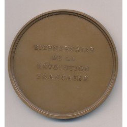 Médaille - Déclaration des droits de l'homme - 26 aout 1789 - Bicentenaire de la révolution Française - bronze 2
