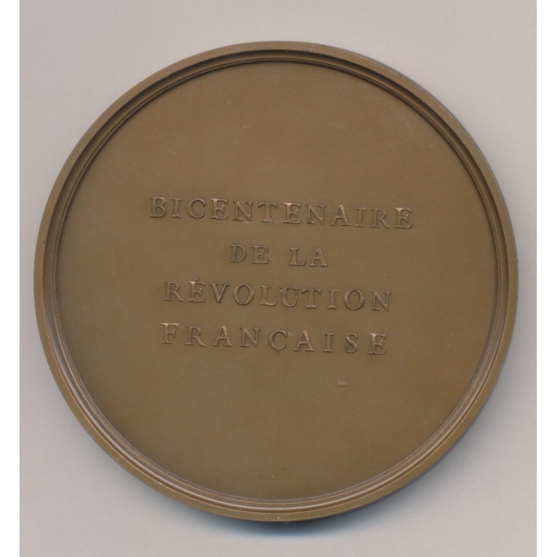 Médaille - Déclaration des droits de l'homme - 26 aout 1789 - Bicentenaire de la révolution Française - bronze