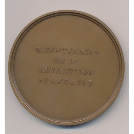 Médaille - Déclaration des droits de l'homme - 26 aout 1789 - Bicentenaire de la révolution Française - bronze
