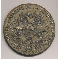 Médaille - Ordre de la Légion d'honneur - 1802 - 2002 - R.COrbin - bronze 81mm - TTB+ 