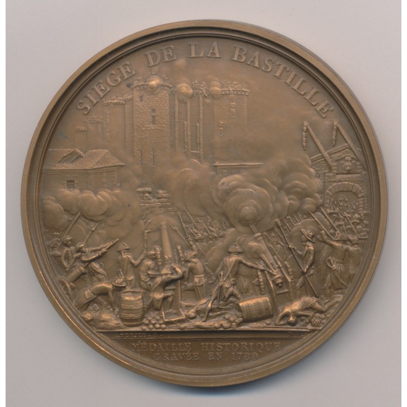 Médaille - Prise de la bastille - Bicentenaire de la révolution Française - bronze