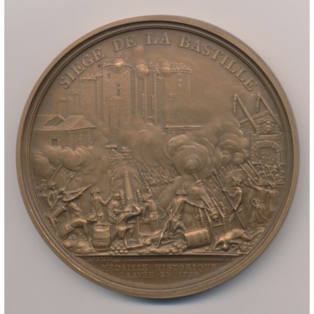 Médaille - Prise de la bastille - Bicentenaire de la révolution Française - bronze
