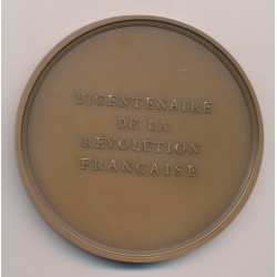 Médaille - Prise de la bastille - Bicentenaire de la révolution Française - bronze 2