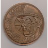 Médaille - Charles De Gaulle - Chef de la France Libre - 1976 - N°21/100 - Bronze 76,5mm - SUP