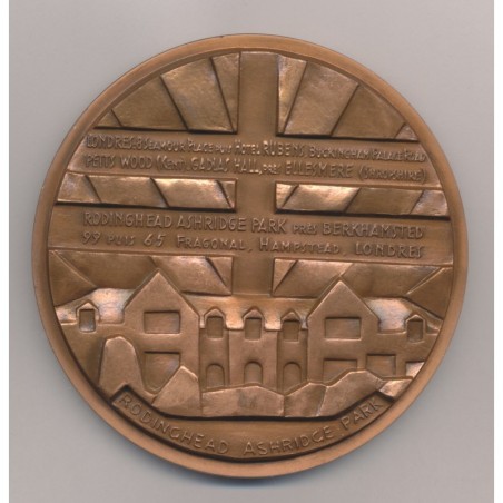 Médaille - Charles De Gaulle - Chef de la France Libre - 1976 - N°21/100 - Bronze 76,5mm - SUP
