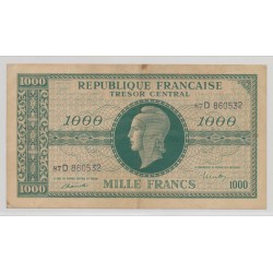 1000 Francs Marianne - 1945 - Série D - TTB