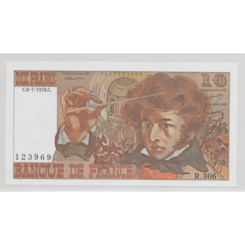 10 Francs Berlioz - 6.7.1978 - R.306 - NEUF