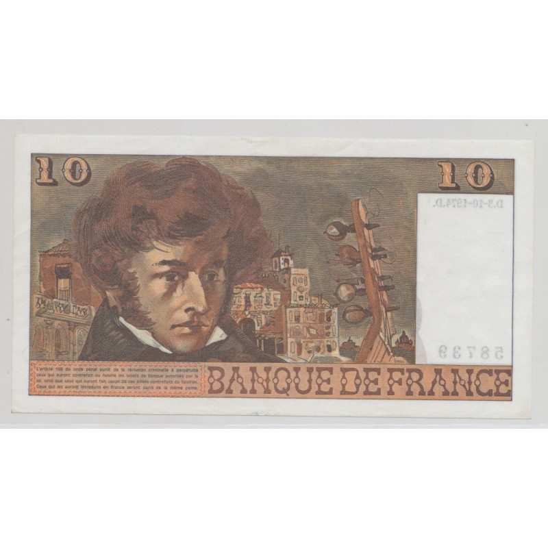 10 Francs Berlioz - 3.10.1974 - N.86 - SUP
