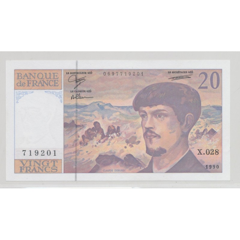 20 Francs Debussy - 1990 - X.028 - Neuf