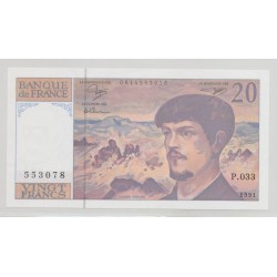 20 Francs Debussy - 1991 - P.033 - Neuf