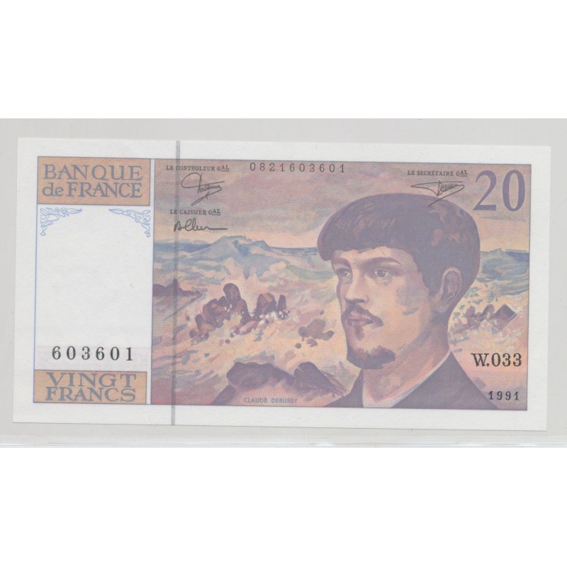 20 Francs Debussy - 1991 - W.033 - Neuf