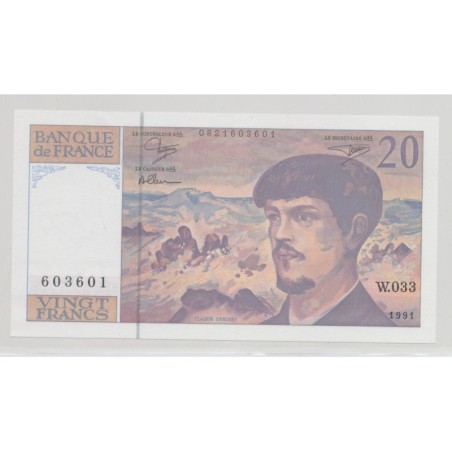 20 Francs Debussy - 1991 - W.033 - Neuf