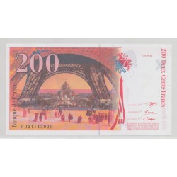 200 Francs Eiffel - 1996 - Alphabet J - Neuf 2