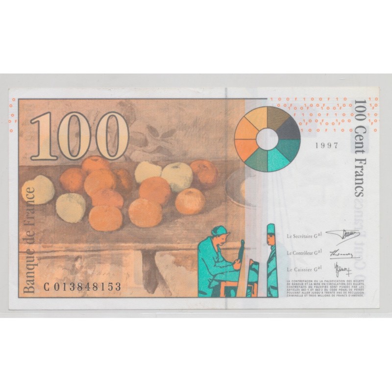 100 Francs Cézanne - 1997 - C - NEUF