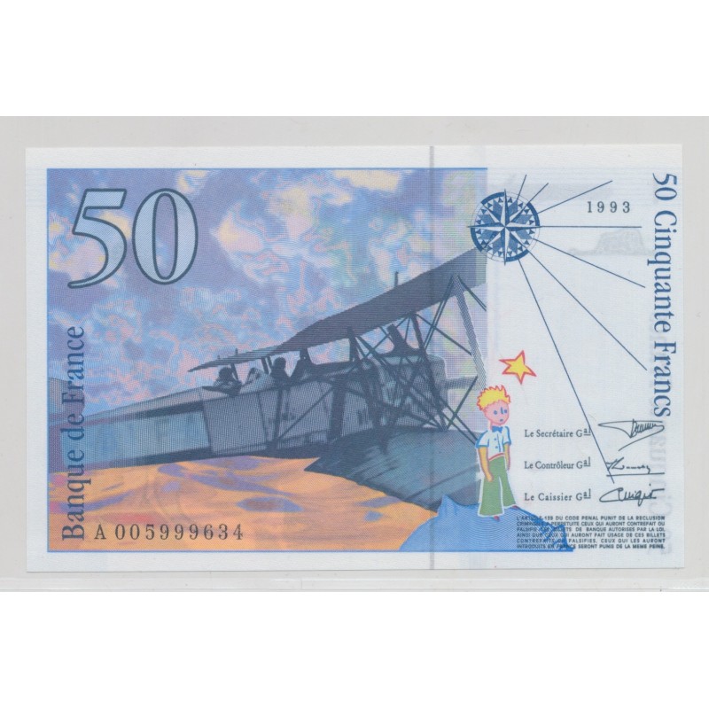 50 Francs St Éxupéry - 1993 - A - NEUF