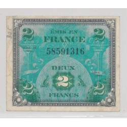 2 Francs Drapeau - 1944 - Sans série - TTB