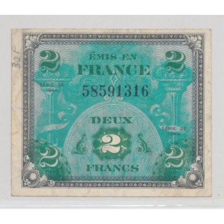 2 Francs Drapeau - 1944 - Sans série - TTB