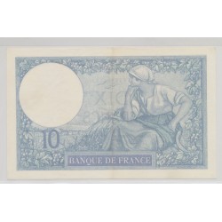 10 Francs Minerve bleu - 8.08.1927 - TTB+ 2