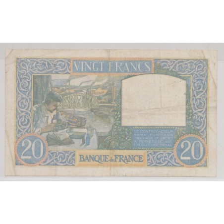 20 Francs Science et travail - 20.02.1941 - TB