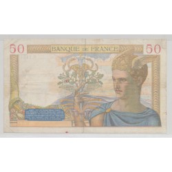 50 Francs cérès - 9.11.1939 - TB+ 2