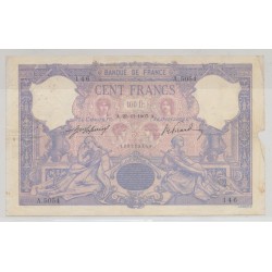 100 Francs Bleu et rose - 25.11.1907 - B/TB